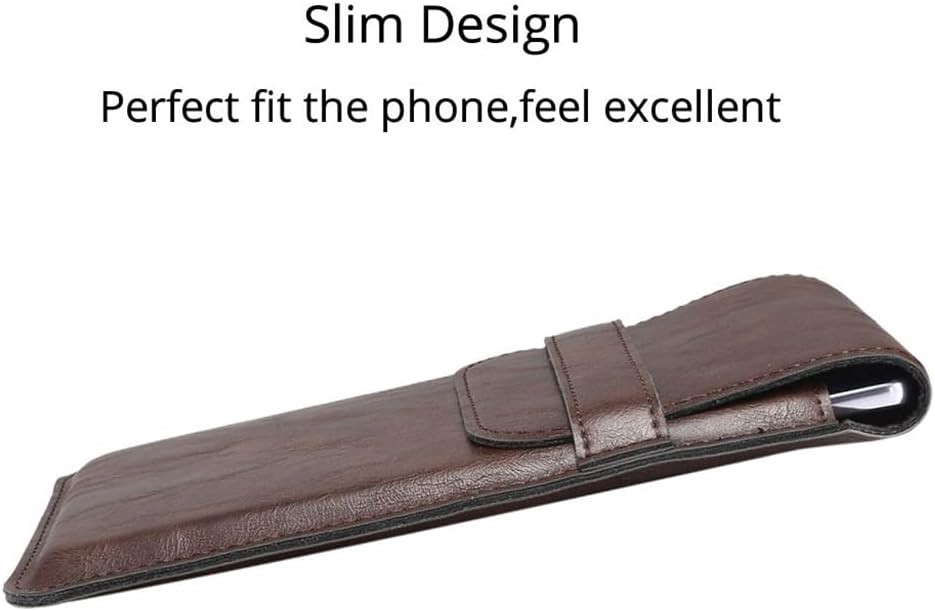 Universal 4.8-6.9inch Slim Anti-Drop Mobile Phone Waist Belt Clip Bags Case Cover with Magnetic Buckle (Color : Black Size : L Code 18 * 10cm) (Brown L Code 18 * 10cm)