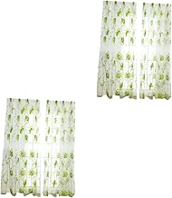 Garneck 2 Peças Painéis Transparentes Para Decoração De Casa Cortinas Transparentes Pretas Cortinas Pretas Painéis De Janela Transparente Painéis De Voile Janela De Tule Saia De Janela