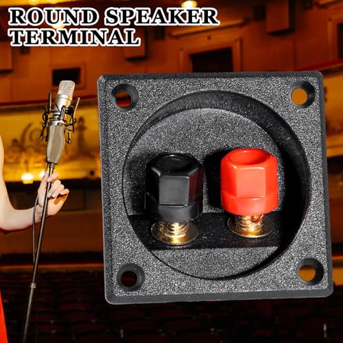 Terminal para caja de altavoz 2 piezas, negro, 2.24 pulg miniatura 6