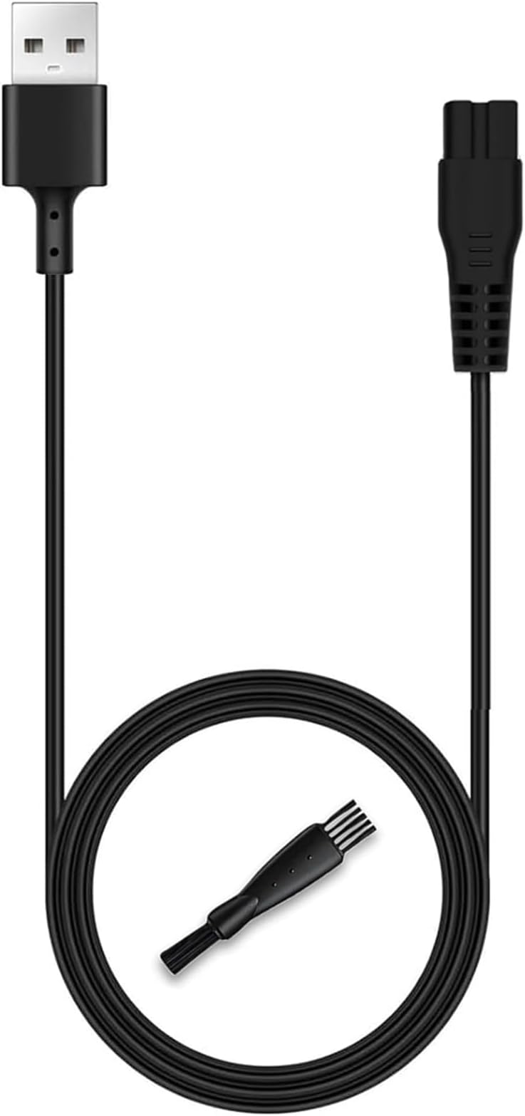 Manscaped Charger Compatible for Meridian Trimmer, 5V USB Charging Cord, with Clean Brush
