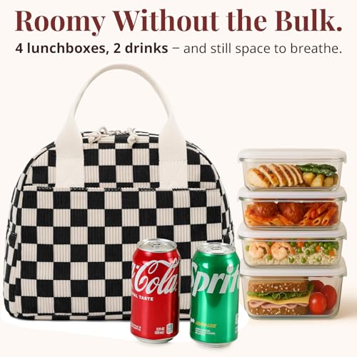 Image of LOVELYWIND Lunch Box for Women Cute Lunch Bags for Women Lunch Tote Bags Reusable Insulated Lunch Box Large Capacity Reusable Insulated Cooler for Work or Travel Gifts or Beach