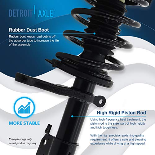 Image of Detroit Axle - 8pc Struts Kit for Chrysler 300M Concorde Intrepid LHS Dodge Intrepid, Front Rear Ready Struts w /Coil Spring Assembly Stabilizer Sway Bar End Links Replacement Suspension Struts Shocks