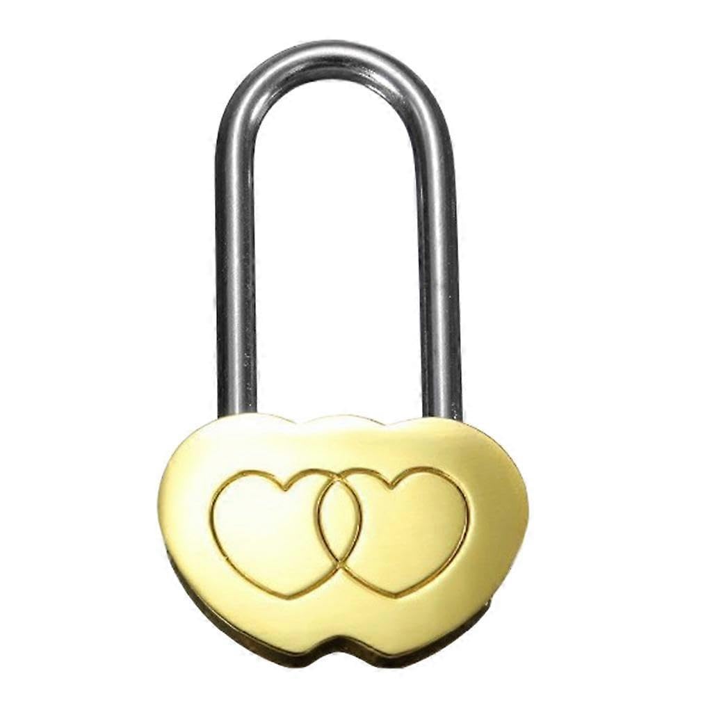 Joyhappst Image Color Personalized Padlock Engraved Double Heart Love Lock Valentines Anniversary Day Gifts