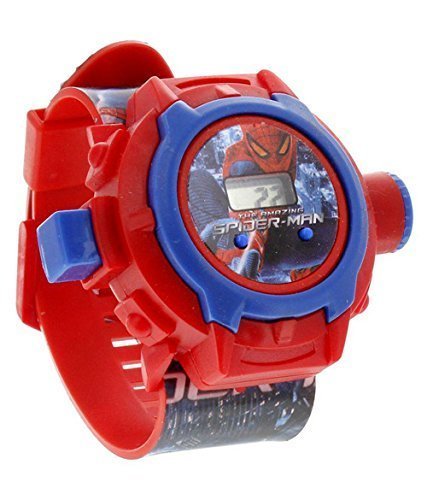 SS Digital Boys & Girls Watch (Multicolored Dial Red Colored Strap)