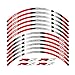 Wfrspavey Stickers de la Roue motrice 17Inch Autocollants de réflexion Rim Stripes compatibles avec Yamaha YZF R6 hnyxs (Color : A Red)