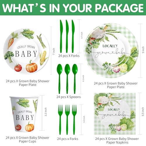 Suhelkit Vegetable Locally Grown Baby Shower Decorations Tableware 24 Guest by Suhelkit - Used condition - Image 2