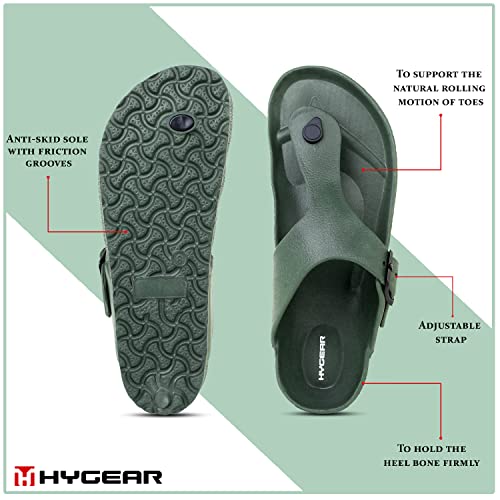 Image of Hygear Men's Orbital EVA Slippers | Ultra Soft Cushion | Lightweight | Waterproof |Stylish | Anti-Skid | Comfortable Daily Wear Slippers for Men