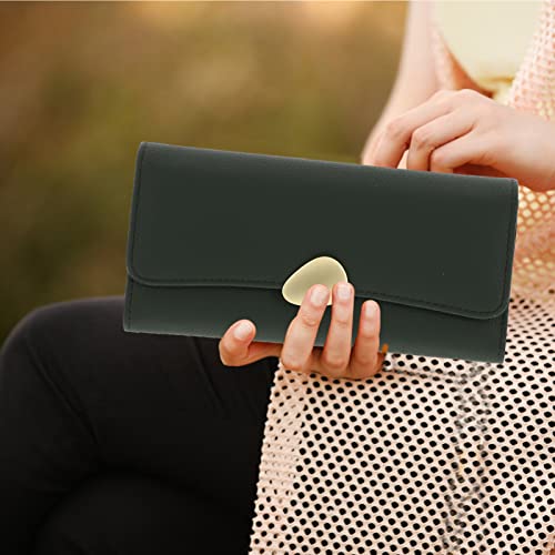 Fashionable Long Wallet for Women RFID-Blocking Lady Purse Coin Pocket Money Storage and Card Slots for Travel and Everyday Use2
