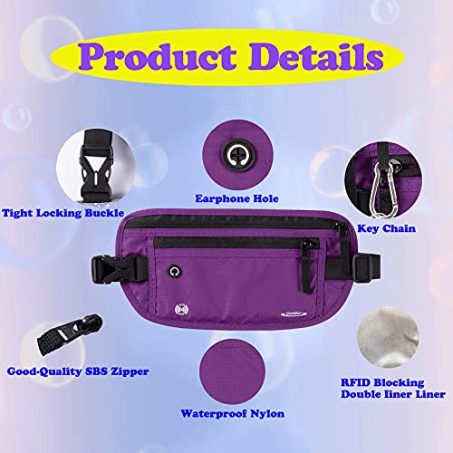Image of Goothdurs Fanny Pack for Women Men Fashion Waist Bag Waterproof Hip Bum Bag with Adjustable Belt for Running Travel Hiking Cycling Money