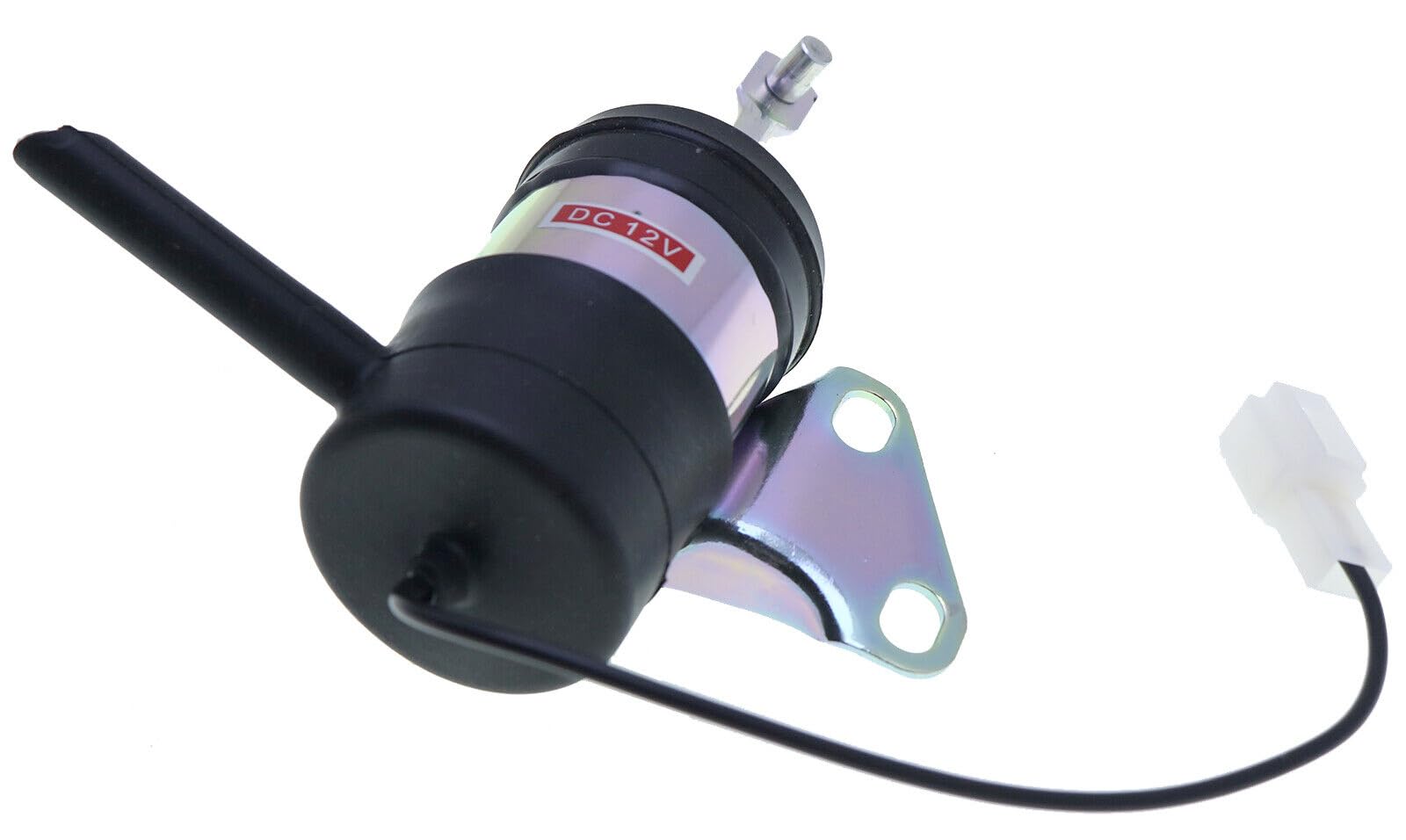 Solarhome Solenoide de apagado de combustible 16851-60010 para cortacésped Kubota B7410D BX1500D BX1800D BX1830D BX2230D ZD18 ZD21 ZD221 ZD323 D722 Motor 12V