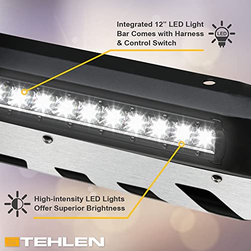 Stehlen 733469493051 Advance Series Aluminum Led Bull Bar - Matte Black/Brush Aluminum Skid Plate For Ram 1500 2009-2018 / Classic 2019-2022 #TOP5