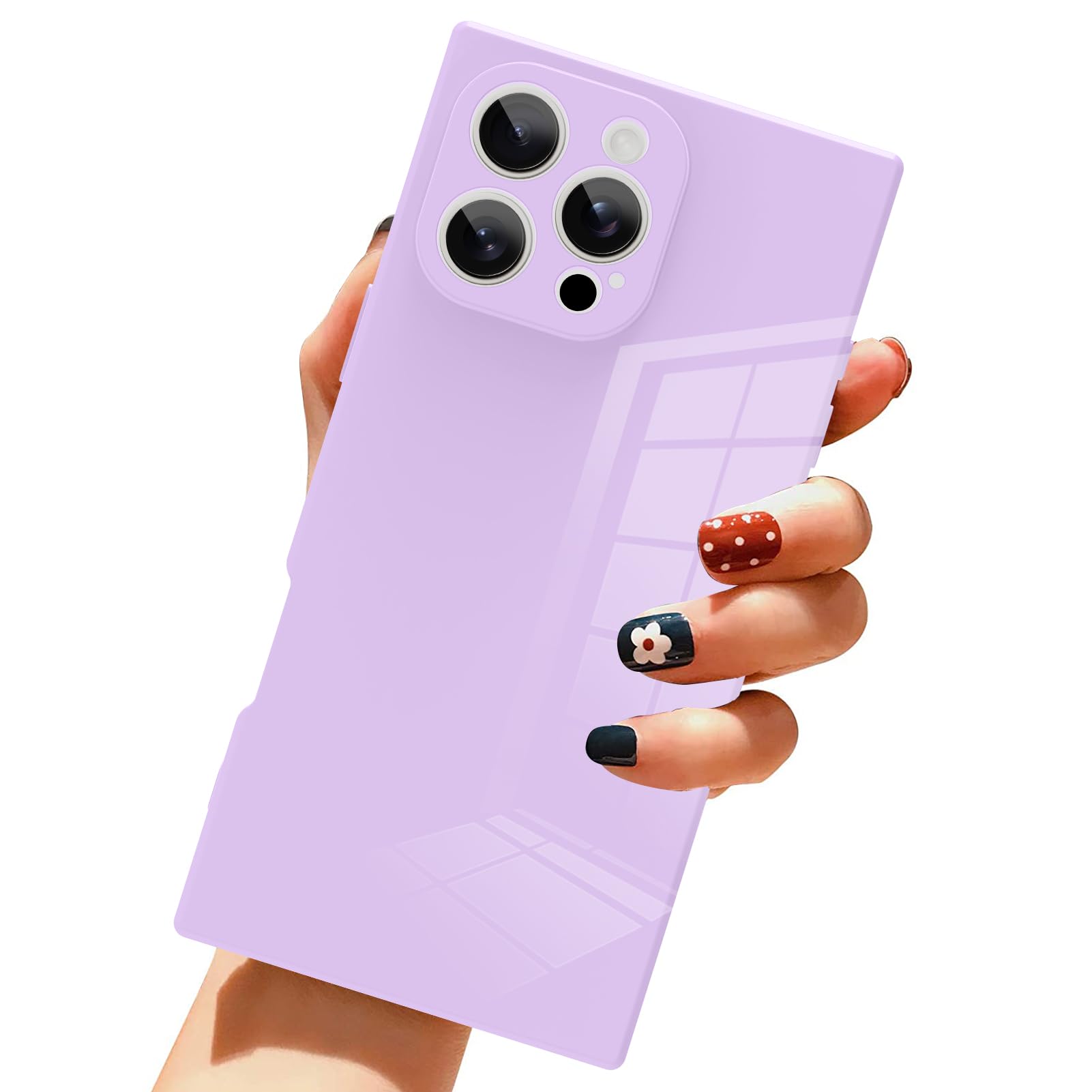 LSL Case Compatible with iPhone 16 Pro Max Purple Soft TPU Bumper Anti-Fall Anti-Scratch Shockproof 360 Degree Heavy Duty Protective Wireless Slim