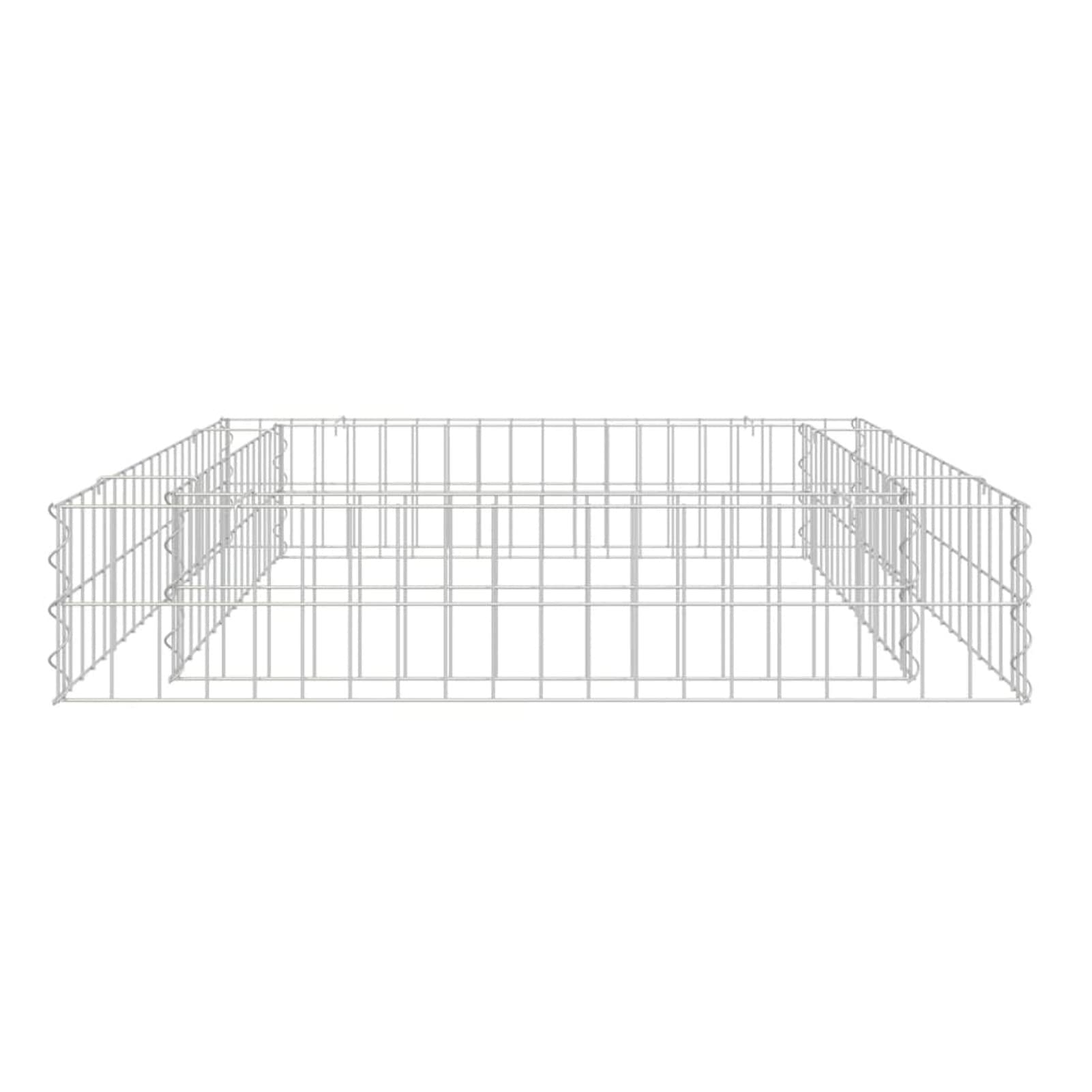 Leepesx Arriate, Mesa De Cultivo, Huerto Domestico, Cultivo De Plantas Aromaticas, Arriate De Jardín, de gaviones de Acero galvanizado 100x100x20 cm