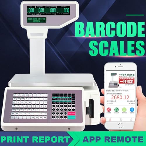 Báscula digital precio con impresora, 30kg capacidad miniatura 3