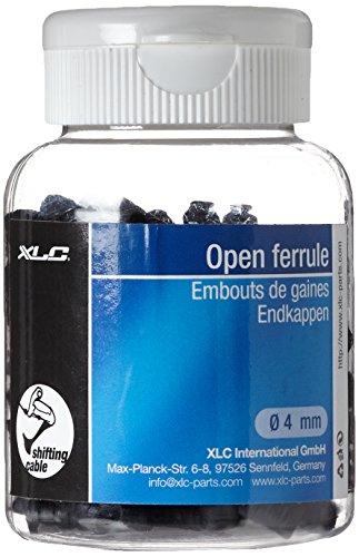 XLC Unisex's Gear Out Case End Caps 4mm, Black, 100 pcs