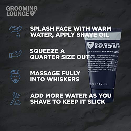 Grooming Lounge Beard Destroyer Shave Cream, Sensitive Skin, 5 oz - Thumbnail 6