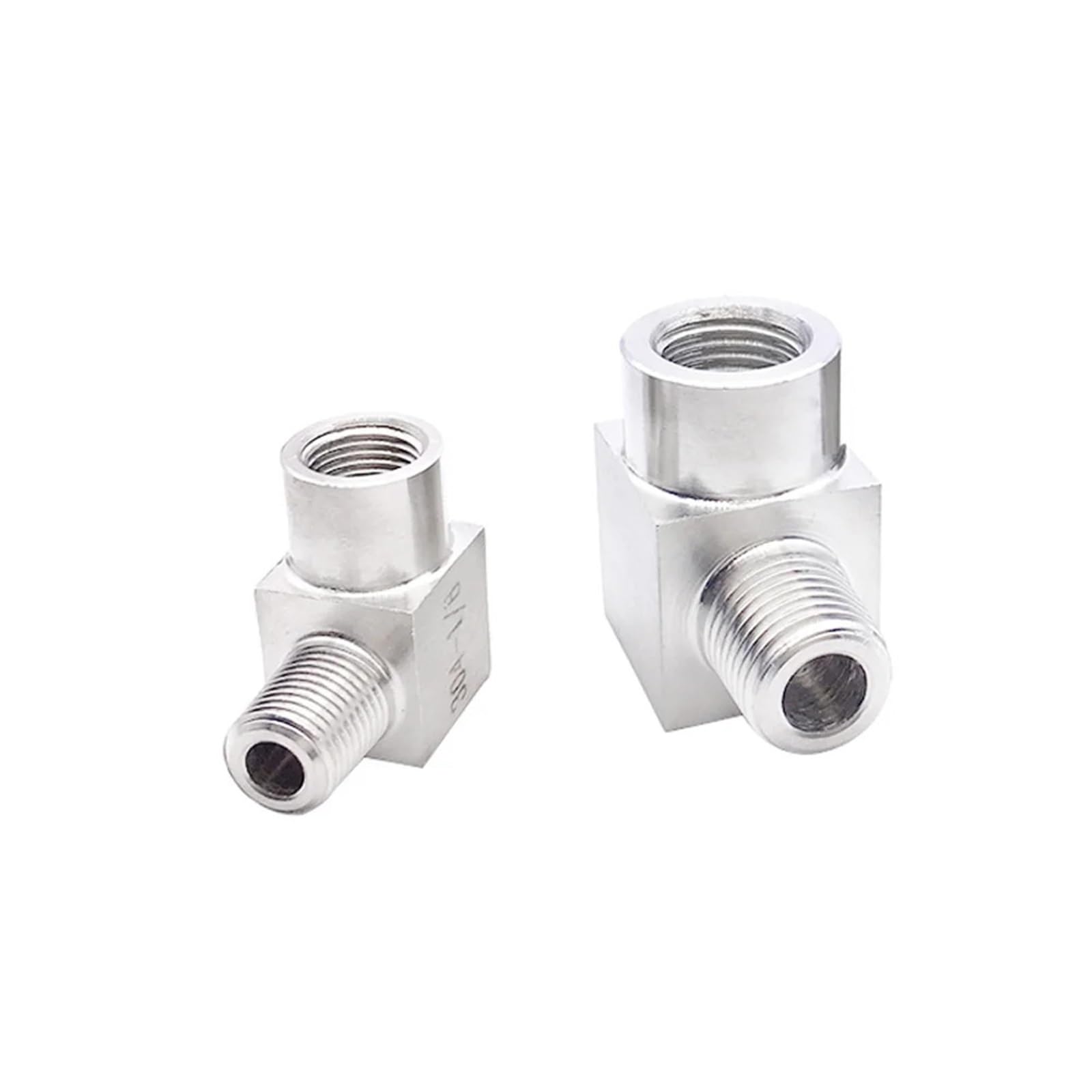 Wasserleitung Sanitärarmaturen, 1/8 "1/4" 3/8 "1/2" 3/4 "BSPP Femmina a BSPT Maschio Angolo di Gomito di 90 Gradi Accoppiatore Raccordo In Acciaio Inox 304 Acqua Gas Gomito connettore Raccordo(BSP-1/2