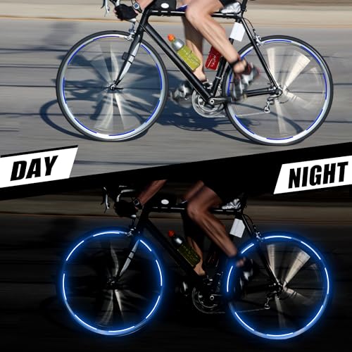 image for TOMALL 40pcs Reflective Wheel Rim Stripe Decals for Bicycle, Car, Cycl