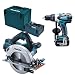 Produktbild Makita DLX2083MJ Akku-Set 18 V (DHS710 + DDF458 + DC18RC + 3x BL1840) im MAKPAC, 450 W