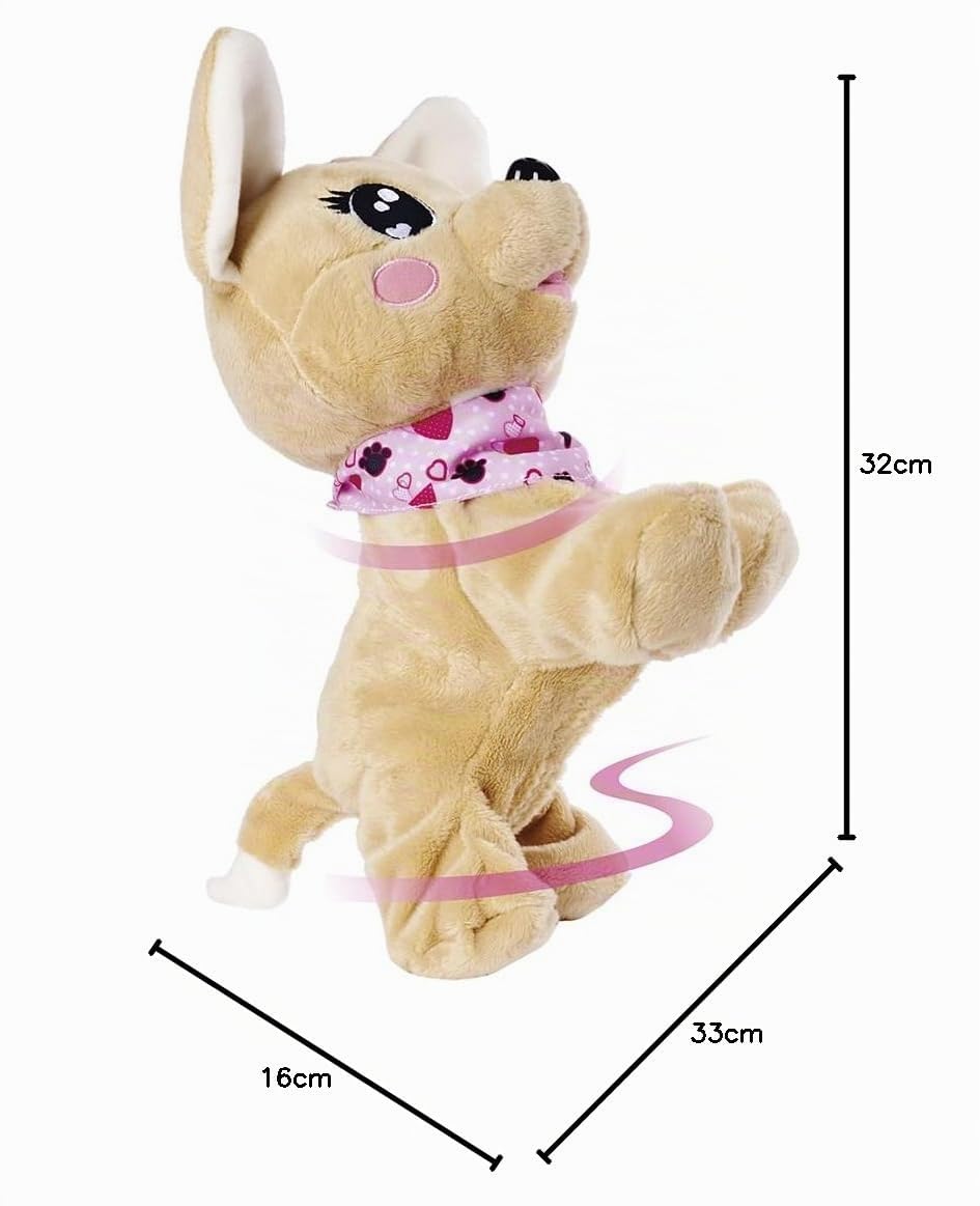 Simba - Chi Chi Love Baby Boo - Perro de Peluche Interactivo - reacciona a 12 órdenes - 60 Sonidos Diferentes - Versión Francesa - 105893500002