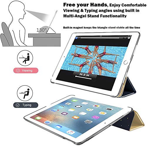 Image of DuraSafe Cases for iPad 10.2 9 Gen 2021 8 Gen 2020 iPad 7 Gen 2019 [iPad 9th 8th 7th ] A2602 A2270 A2197 Trifold Printed PC Lightweight Protective Clear Back Cover - Night Sky