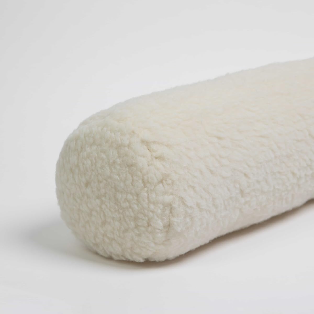 Wełniana poduszka pod szyję Terschellinger – owcza skóra 50 x 18 cm – supermiękka – wypełniona czystą wełną strzyżoną