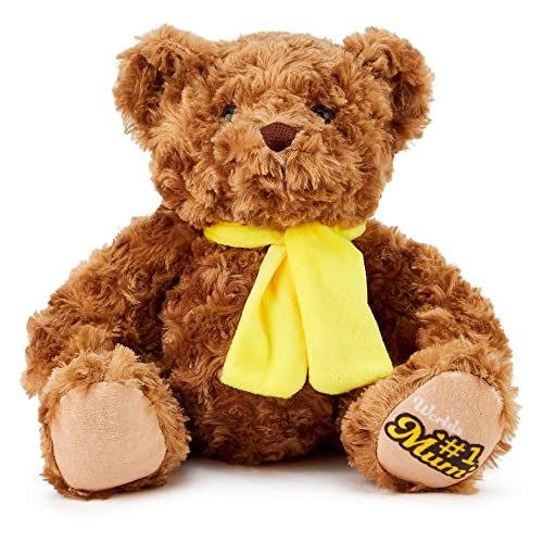 Zappi Co. No. 1 Mum Classic Bear (30 cm High) - Soft Cuddly Plush Teddy for Mother's Day. Great gift for mom