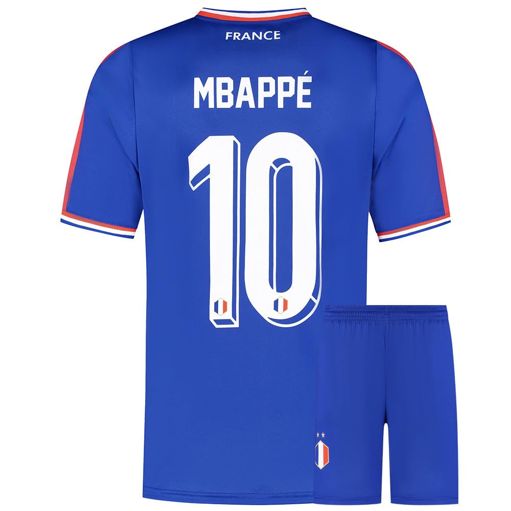 Frankreich Fußball Trikot Set Mbappe Heim - Kinder und Erwachsene - Jungen - Sportsachen - Geschenk - Sport t Shirt - Sportbekleidung - Größe XL