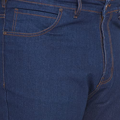 Image of JOHN PRIDE Plus Size Men's Stretchable Mid-Rise Comfort Fit Clean Look Cotton Jeans for Men