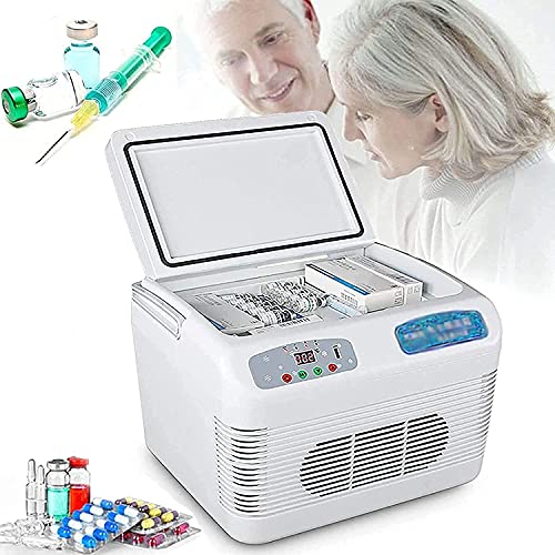 Enfriador de insulina portátil, mini termostato para viajes, caja de medicina eléctrica de 2-8 °C, refrigerador compacto de interferón, ideal para el control de la diabetes y almacenamiento de