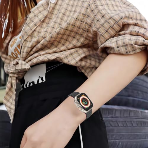Magnetic Band Compatible with Apple Watch Ultra 3/2/1 Band for Men 38mm 40mm 41mm 42mm, Silicone Sport Waterproof Loop Strap Magnet Link for iWatch Series SE 11 10 9 8 7 6 5 4 3 2 1(BlackRed) — view 6