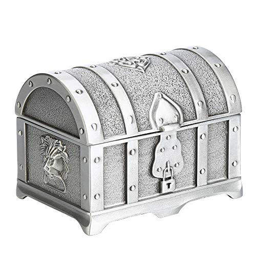 Ornamentos, Caixa de Jóias de baú de Tesouro Com Padrões Delicados, Resistente e Caixa de Armazename