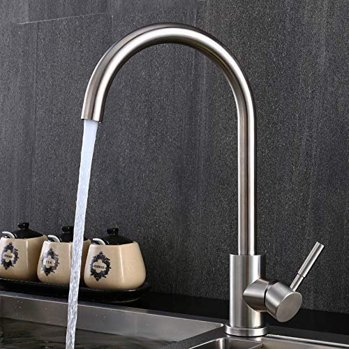 Leilims El Plomo chenhahn Gratuito Kuuml De Acero Inoxidable El Lebensmittelqualitauml t 304 con Heiszlig em Y Agua Fría