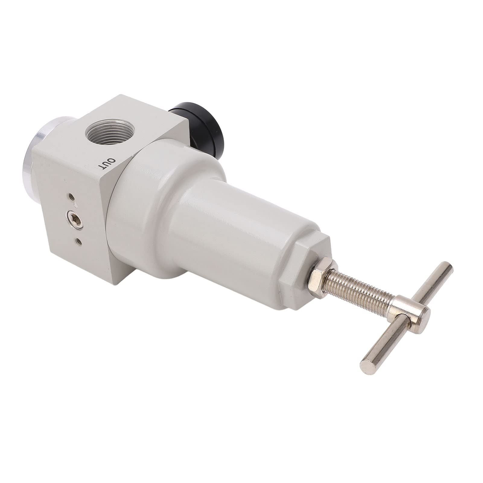 Regulador de presión de aire con válvula de alivio automática, válvula de control de presión de aleación de aluminio con manómetro de alta precisión para sistemas neumáticos, (CANTIDAD-20)