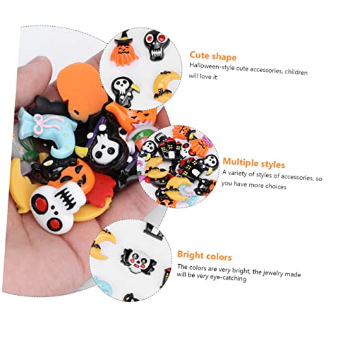 Accesorios de resina para Halloween NUOBESTY pack de 48 piezas para manualidades y fundas 7