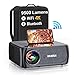 Vidéoprojecteur 5G WiFi Bluetooth, 9500 Lumens Full HD 1080P WiMiUS Projecteur 4K Supporté WiFi Bluetooth Correction 4P/4D Zoom RétroProjecteur WiFi 350'' Home Cinéma Pour iOS,Android,PS5 HDMI AV USB