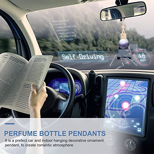 Vosarea 20Pcs Car Air Freshener Hanging Perfume Bottle Empty Glass Aromatherapy Essential Oil Diffuser Car Hanging Decor For Auto Vehicle Wardrobe #TOP6