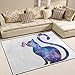 Produktbild Naanle Galaxy Cat Rutschfeste Bereich Teppich für Living Eßzimmer Schlafzimmer Küche, 120 x 160 cm (4 'X5' ft), bunt, Katze Kinderzimmer Teppich Boden Teppich Yoga Matte