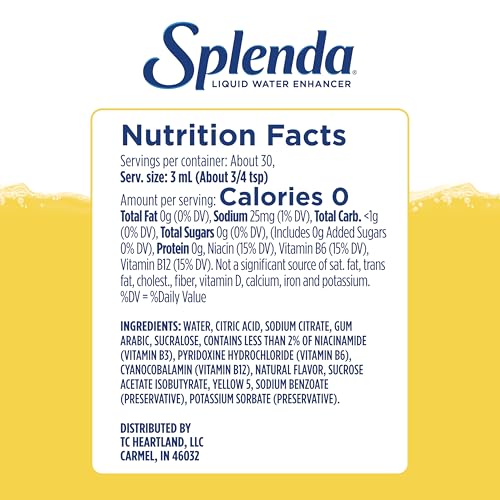 Image of SPLENDA Liquid Water Enhancer Drops, Lemonade, 3.11 Fl Oz, 2 Pack