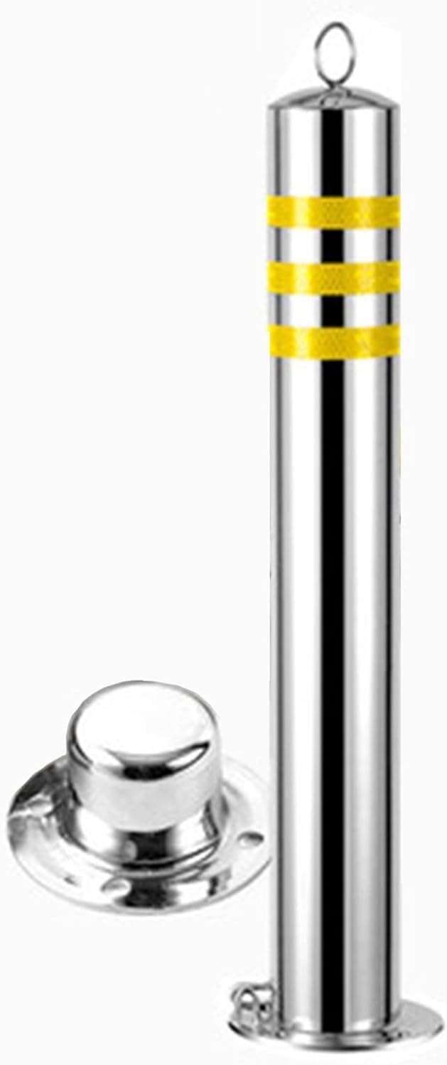 Reflective Traffic Cones Stainless Steel, Multi Purpose 65/80cm Removable Delineator Posts for Construction, Pedestrian Safety, Driveway