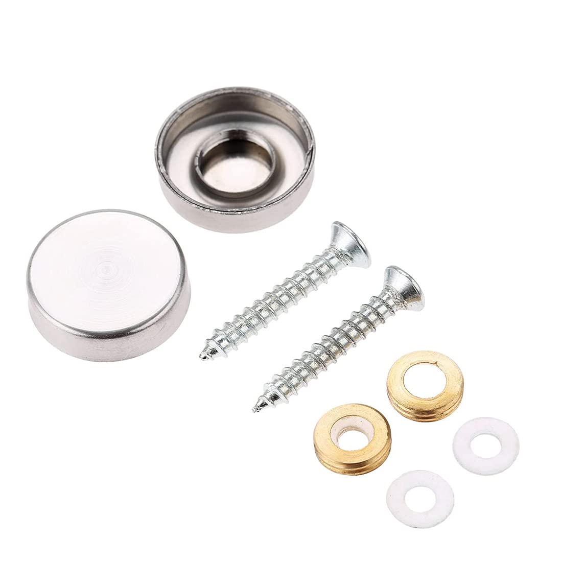 12 Pcs Vis à Miroir, Bolatus 16mm En Acier Inoxydable Miroir Décoratif