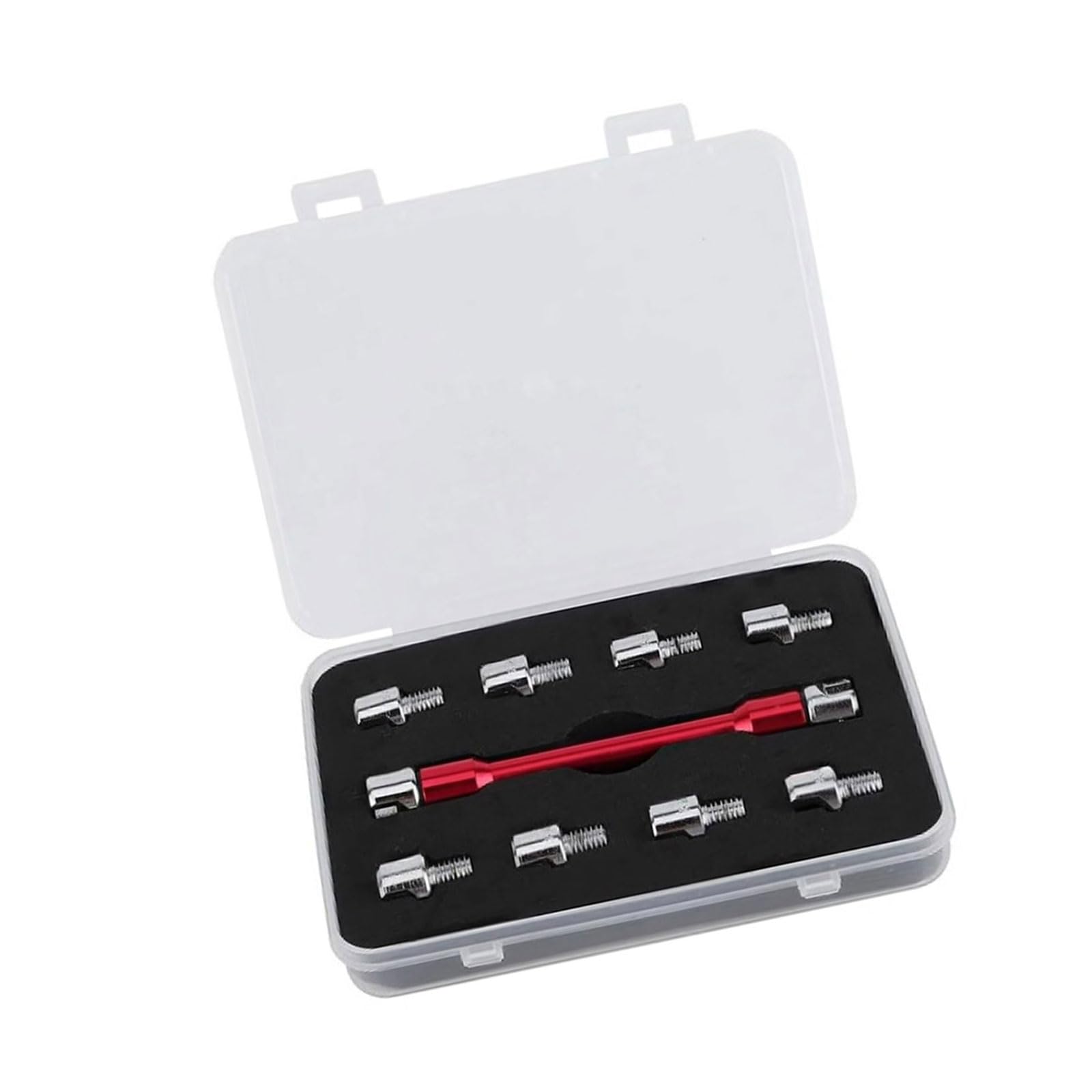 Hsioluted Red Duty Spoke Wrench Tool For Motorcycles Sizes 5.0-6.8Mm Includes Carry Pouches Tension Tool