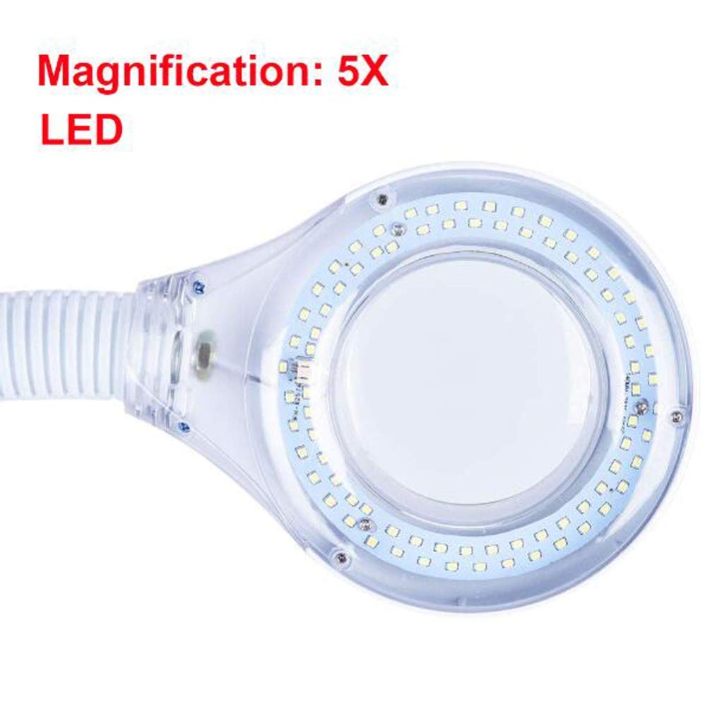 2,5-fache und 8-fache Vergrößerungslupe mit 8 LEDs, 90 mm Durchmesser, superhohe Klarheit, leicht, handlich – ideal zum Kartenlesen, für Juweliere und Uhrenreparaturen.