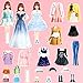 Magnetic Dress Up Dolls, Magnetic Doll Dress Up Kits Magnetic Paper Dolls Pretend Play Set for Girls Ages 4 Years and Up Kids Travel Activities Road Trip Car Ride Interactive Learning Imagine Gift