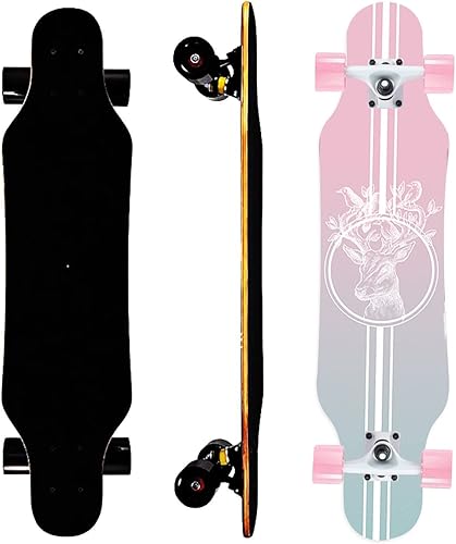 Miniatura 9 de Patinetas largas de 31 pulgadas, mini tablas largas para adultos, adolescentes y niños. Patineta cóncava canadiense de 9 capas