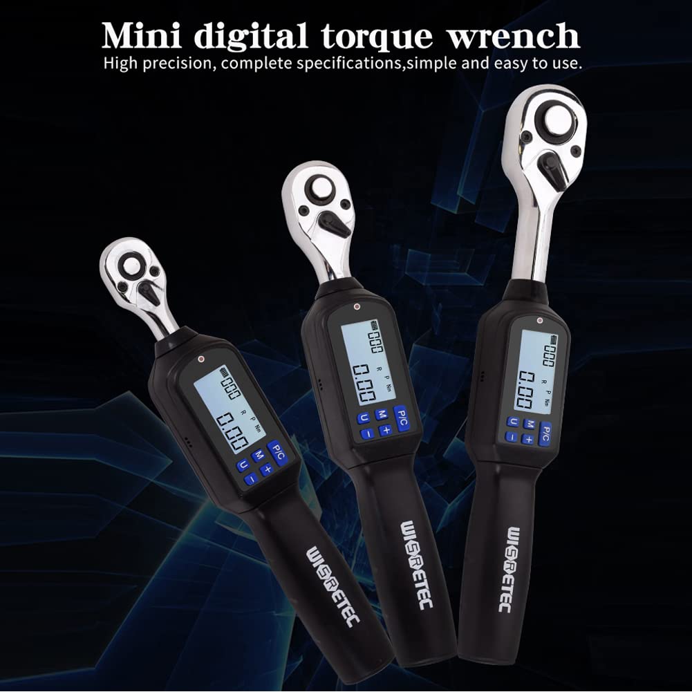ES3-100AN Llave dinamométrica digital portátil de mano de 1/2 pulgada Pantalla grande con luz de fondo Sonido Alarma LED Medición de picos en tiempo real Cuatro unidades Conmutación Llave