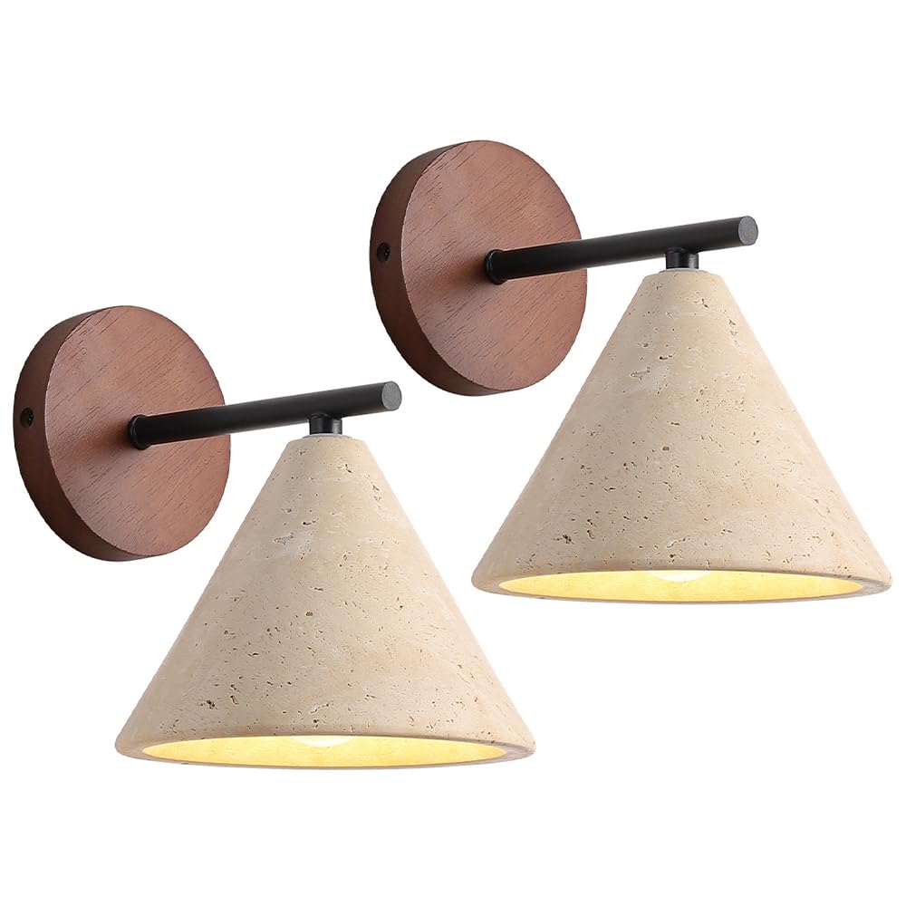 Trividha Light Natural Stone Wall Lamp Bathroom Vanity Fixture Minimalist Cone Shape Wall Sconce Ing Wabi Sabi Bedroom Stone Wall For Living Room Balcony Kitchen Cafe