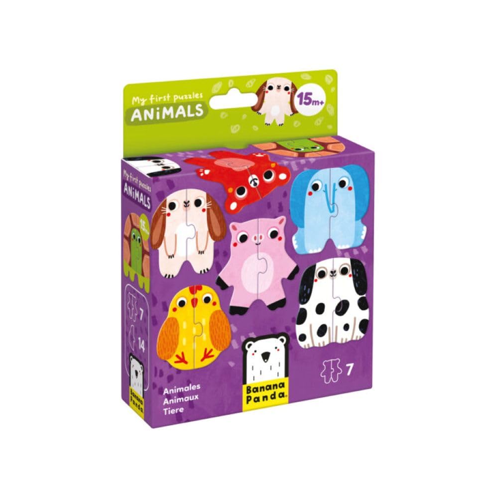 Banana Panda Puzzle Animales de juguete para niños pequeños - Puzzle de cartón colorido