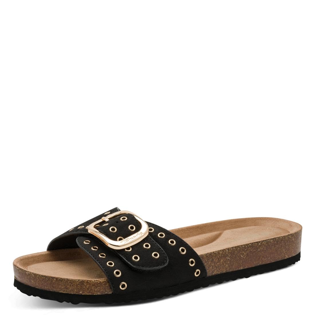 Tamaris Women Footbed Slide with Cone heel black 6.5 UK