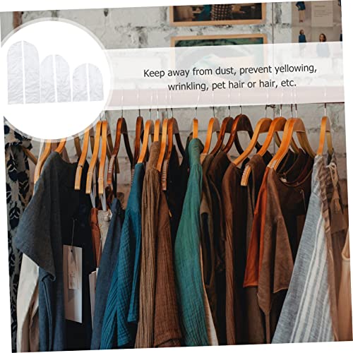 ABOOFAN 10pcs Translucent Peva Clothes Protective Cover Washable Storage Bags for Coats Dresses Suits Scratch Resistant Zippered Garment Bags Neat Wardrobe Organization3